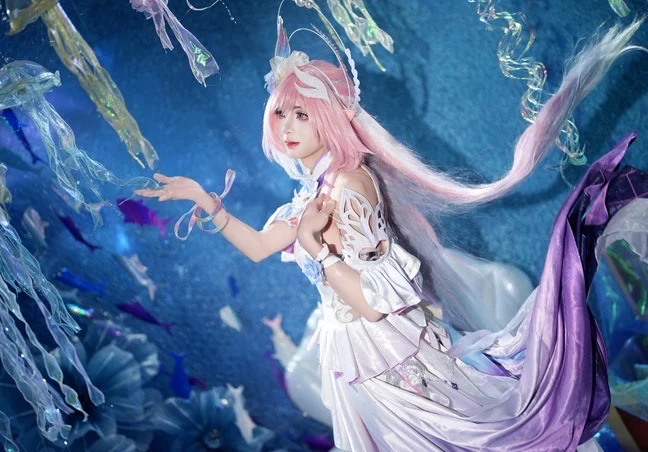 昔漣cos, 崩壞星穹鐵道, 翁法羅斯, cosplay正片, 夢幻少女風 - 第4張