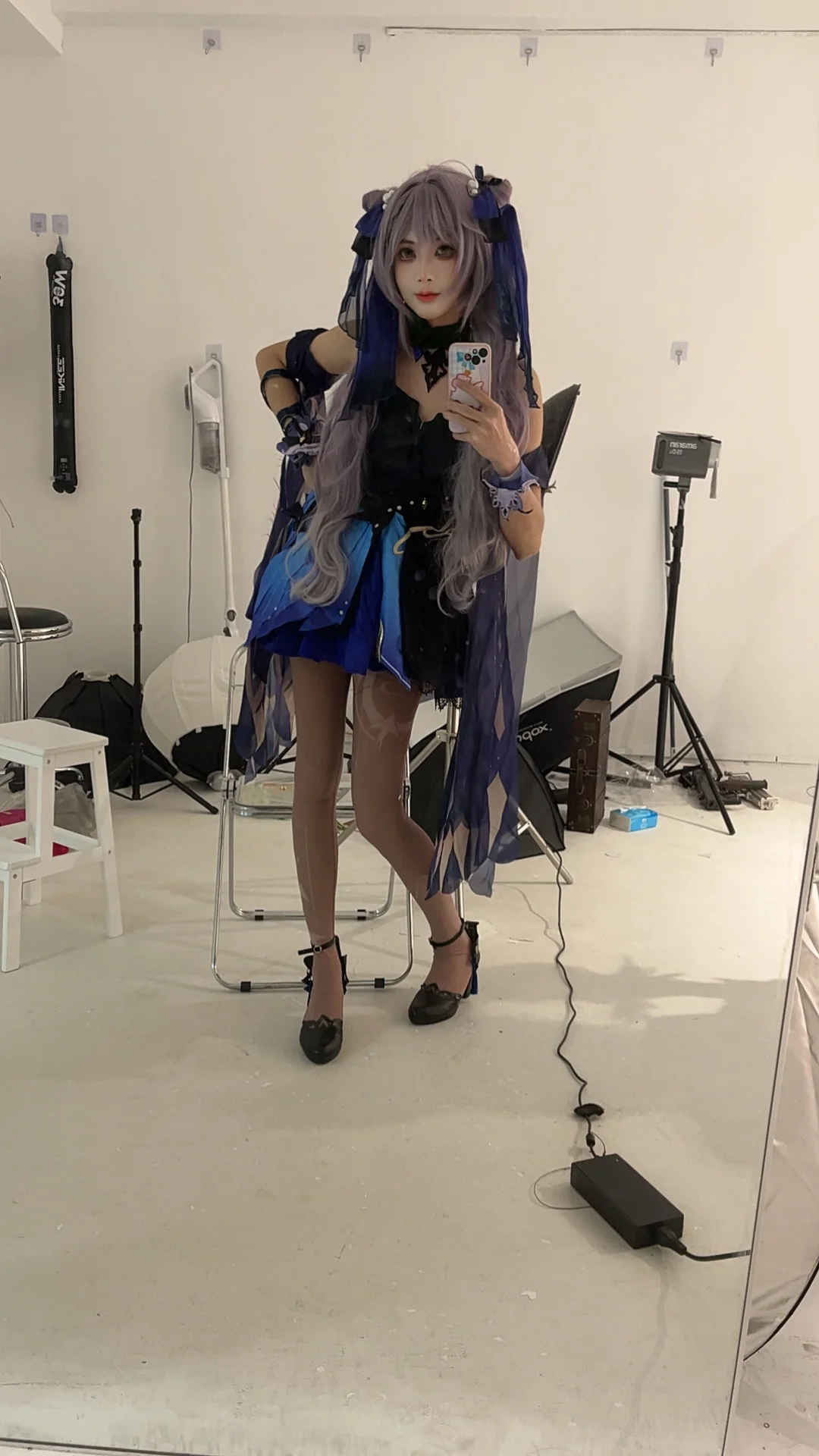 原神, 刻晴コスプレ, コスプレ撮影, コスプレ自撮り, スタジオ撮影 - 3枚目