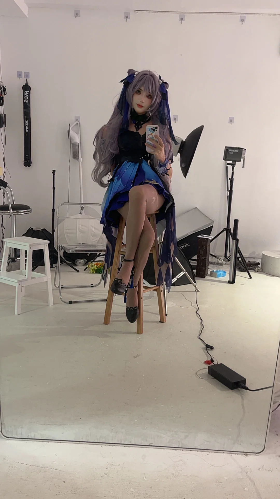 原神, 刻晴コスプレ, コスプレ撮影, コスプレ自撮り, スタジオ撮影 - 6枚目
