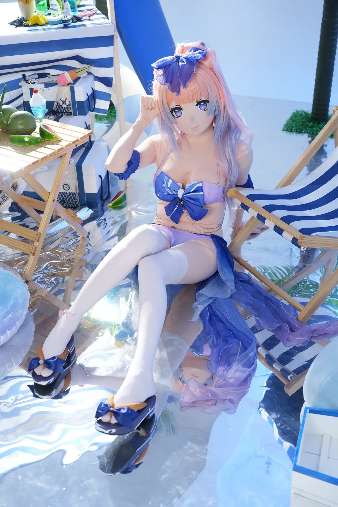 原神, 珊瑚宫心海cos, 夏日泳装, 摄影棚拍, kigurumi - 第10张