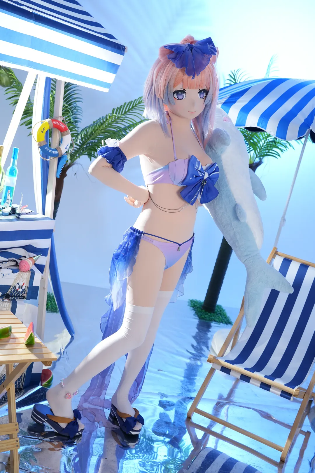 原神, 珊瑚宫心海cos, 夏日泳装, 摄影棚拍, kigurumi - 第12张