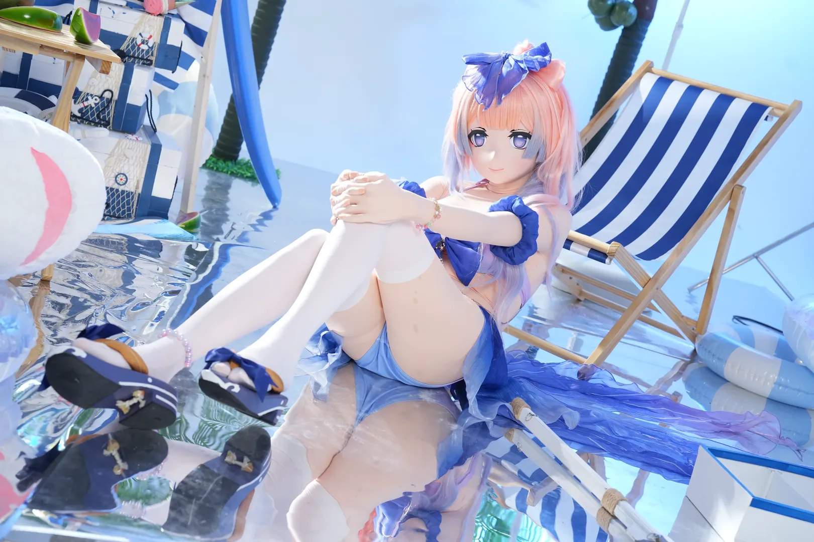 原神, 珊瑚宫心海cos, 夏日泳装, 摄影棚拍, kigurumi - 第14张