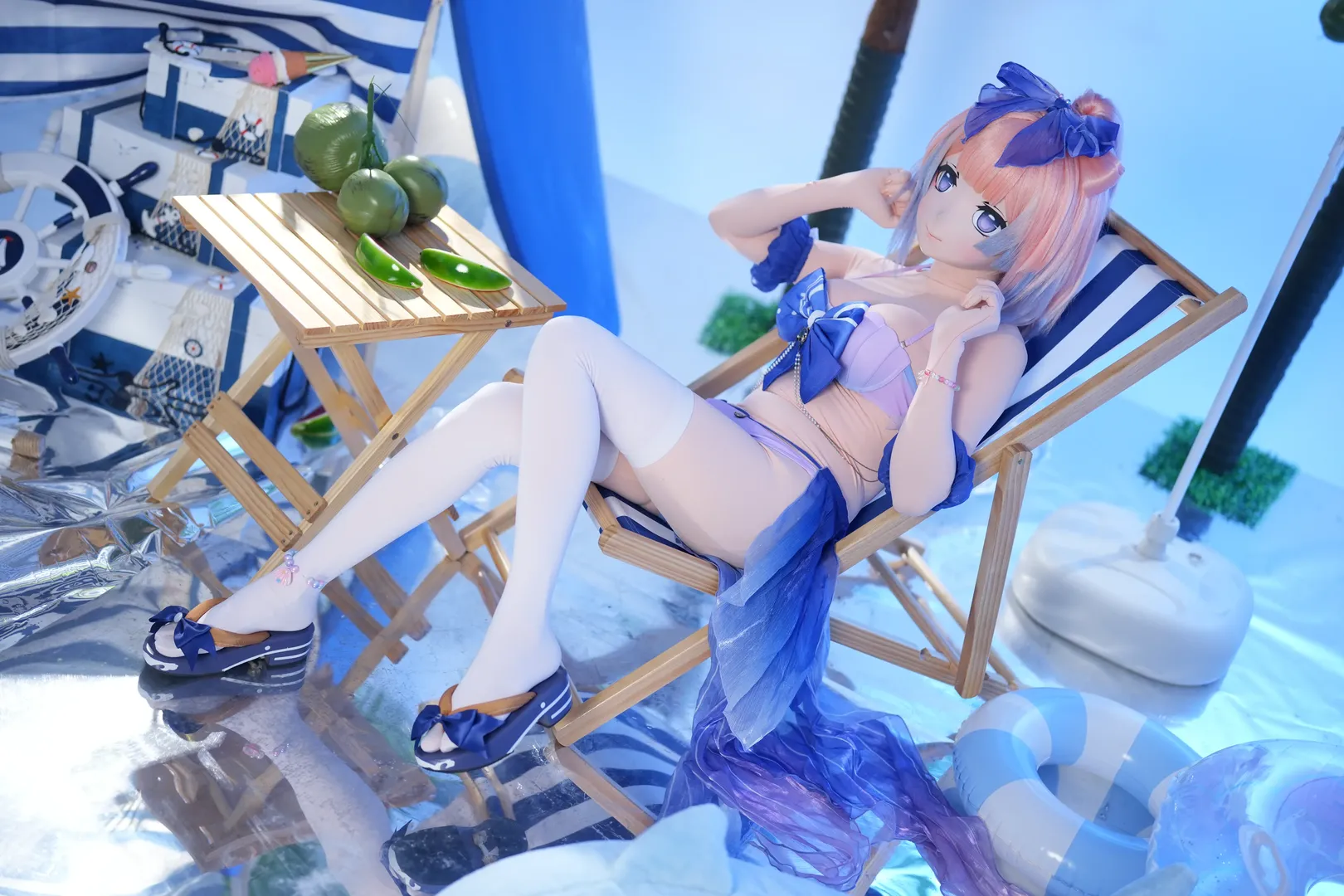 原神, 珊瑚宫心海cos, 夏日泳装, 摄影棚拍, kigurumi - 第2张