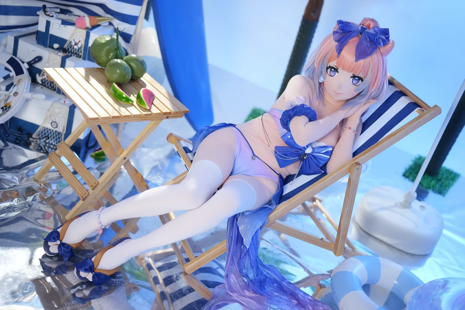 原神, 珊瑚宫心海cos, 夏日泳装, 摄影棚拍, kigurumi - 第4张