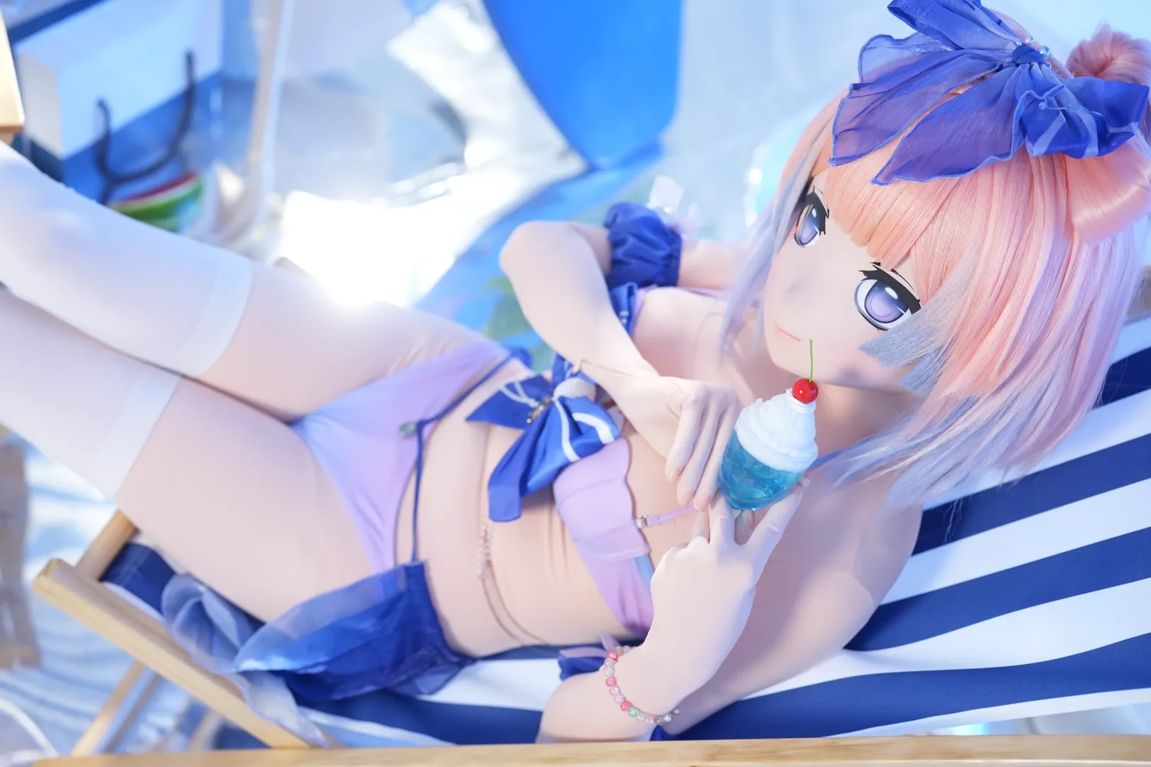 原神, 珊瑚宫心海cos, 夏日泳装, 摄影棚拍, kigurumi - 第8张