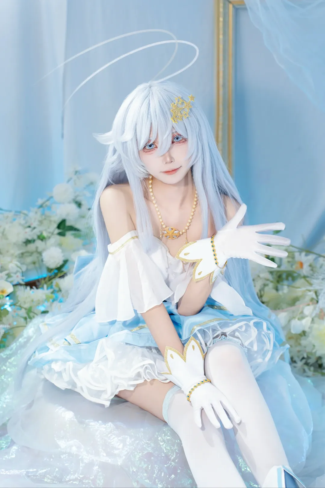 魔法少女コスプレ, 幻想的なポートレート撮影, レーナ コスプレ, 86―エイティシックス―, アイスブルー系衣装