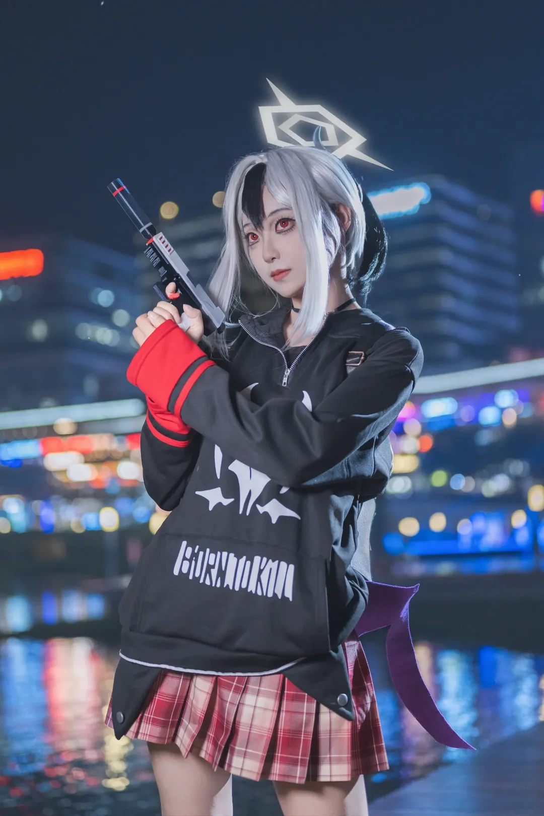 ブルーアーカイブ, 二次元コスプレ, 夜景ポートレート, コスプレ撮影, カヨココスプレ