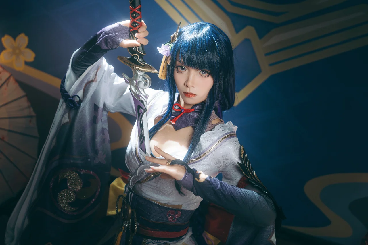 原神, cosplay, 上海约拍, 雷电将军cos, 棚拍作品 - 第1张