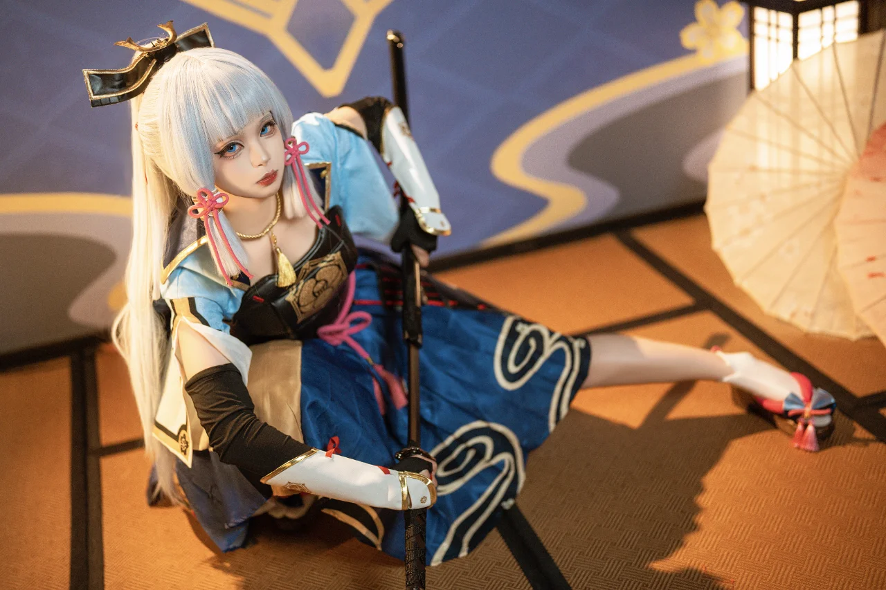 原神, 和風撮影, 神里綾華 コスプレ, 二次元風のクライアント写真, コスプレ体験 - 5枚目