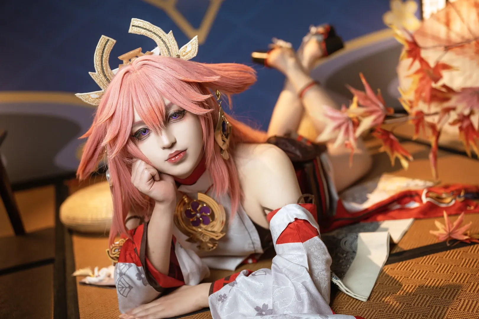 原神, 和风摄影, 八重神子cos, cosplay客片, 男coser