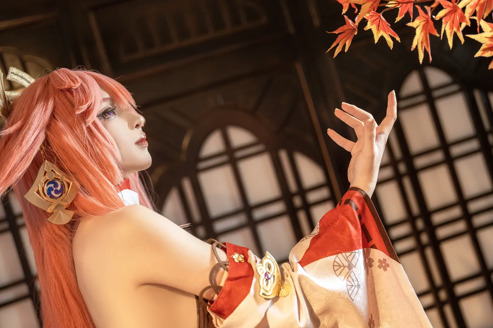 原神, 和风摄影, 八重神子cos, cosplay客片, 男coser - 第6张