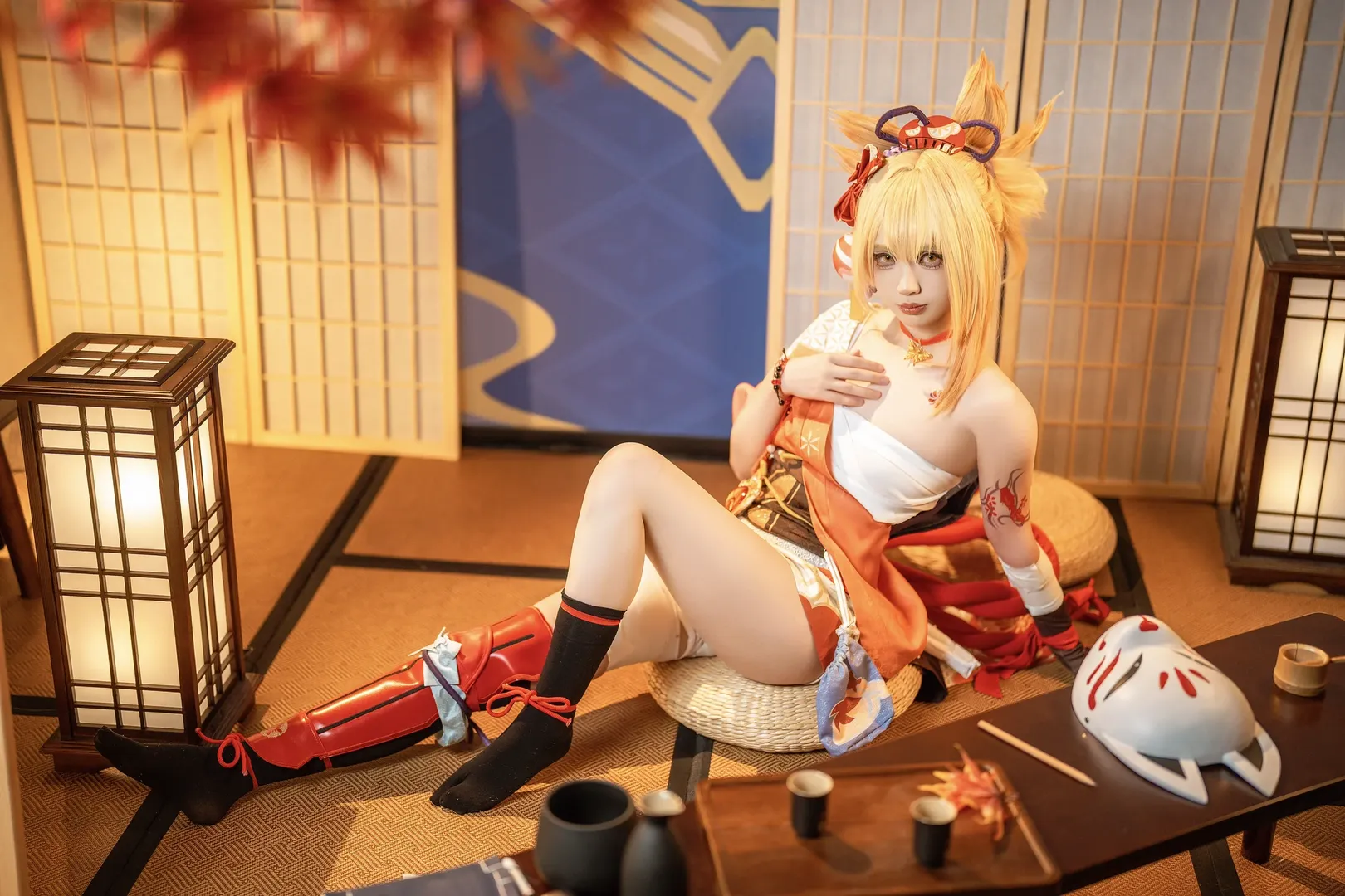 原神, 上海约拍, cosplay摄影, 宵宫cos, 自拍馆客片