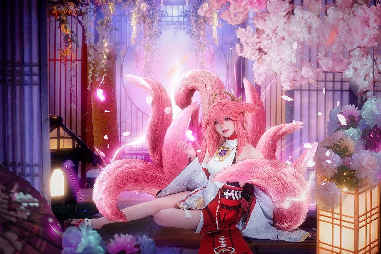 原神, 动漫摄影, 八重神子cos, 和风cosplay, 狐妖角色扮演 - 第1张