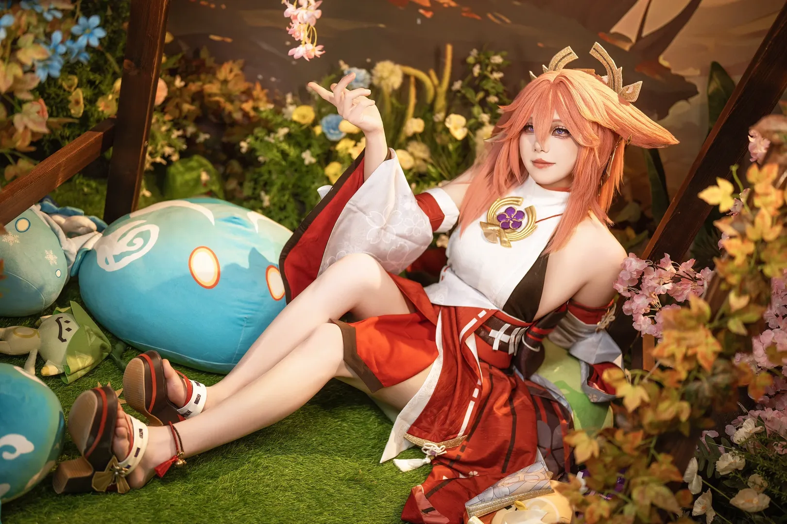 原神, 动漫摄影, 八重神子cos, 和风cosplay, 狐妖角色扮演 - 第3张