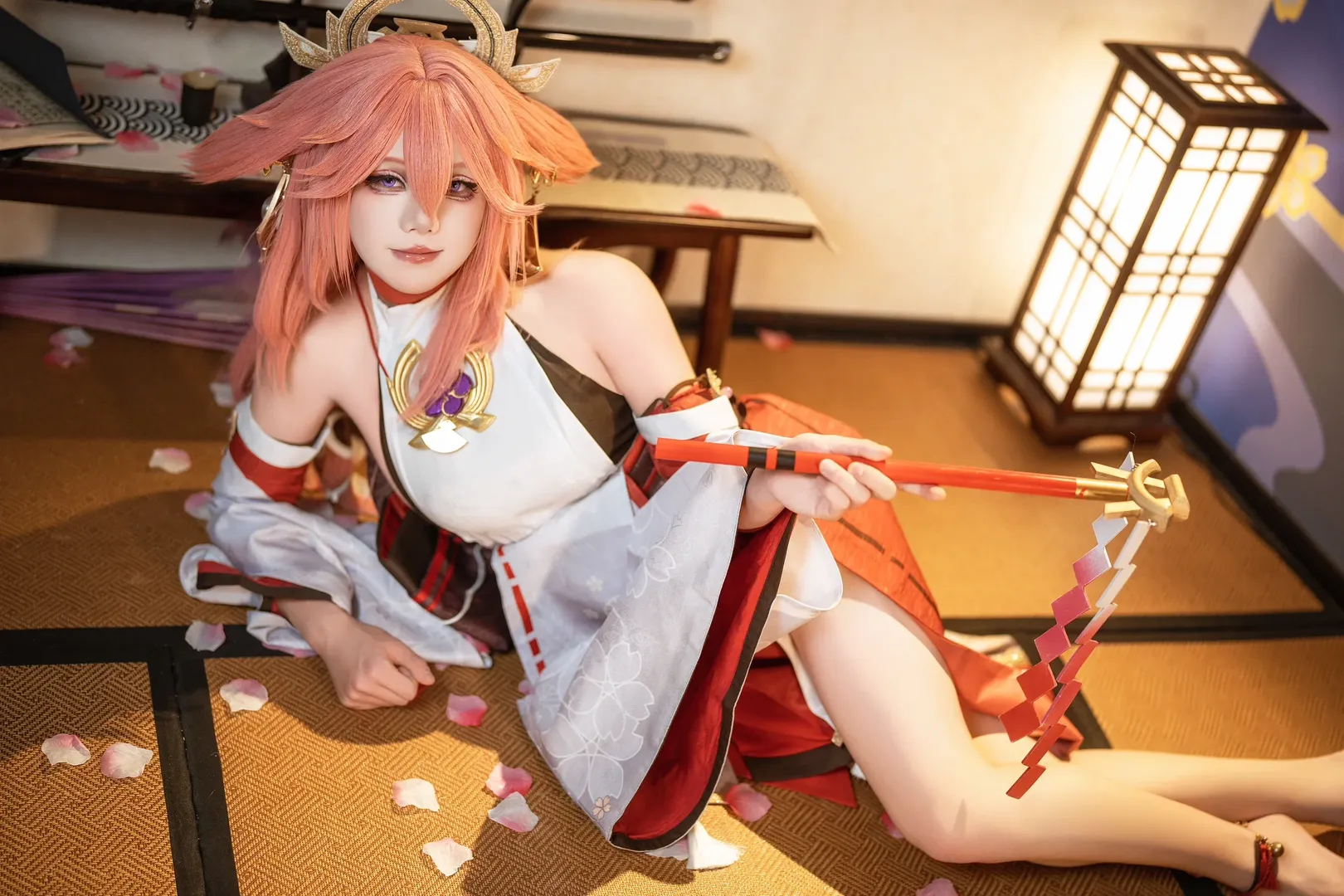 原神, 动漫摄影, 八重神子cos, 和风cosplay, 狐妖角色扮演 - 第5张