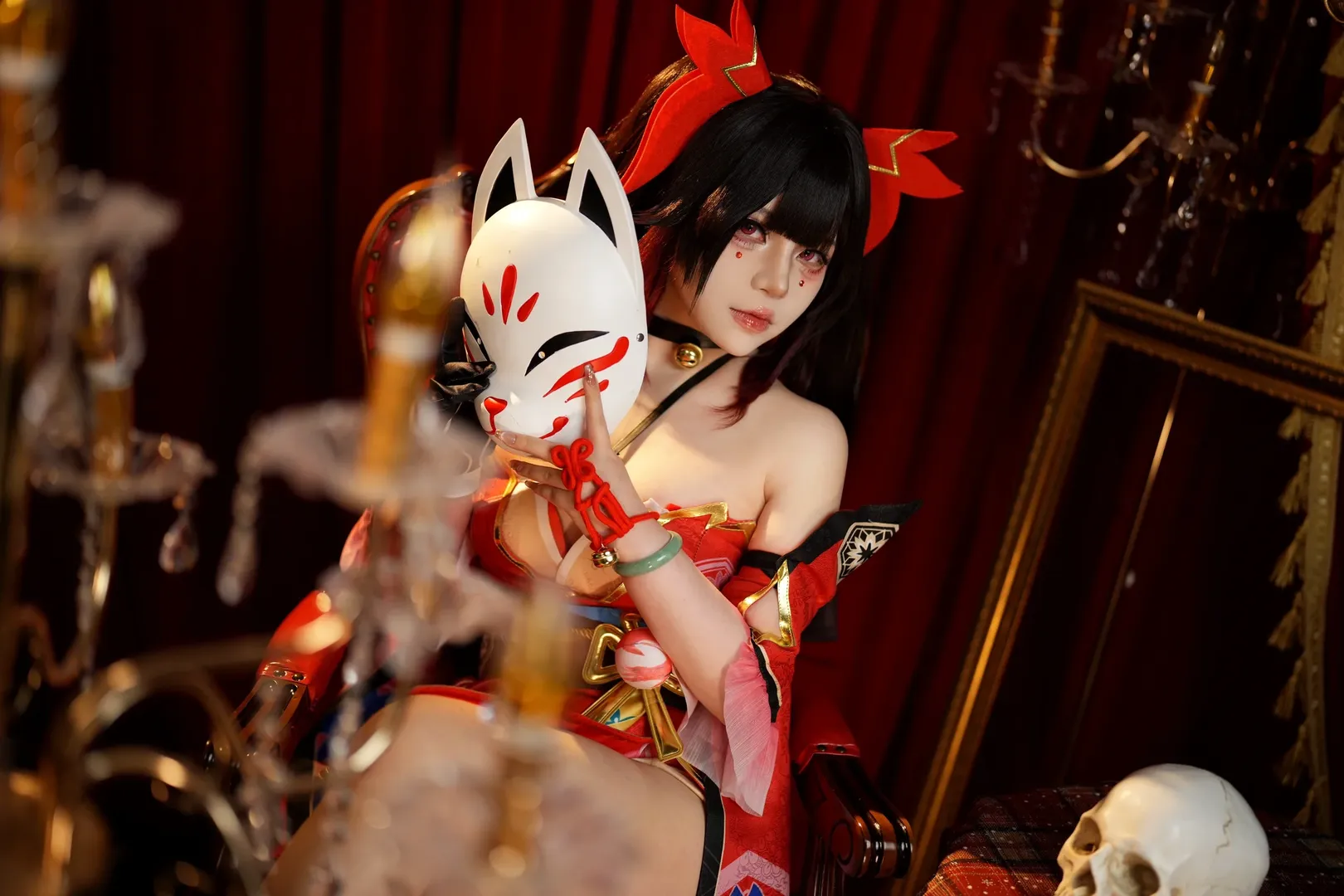 崩坏星穹铁道, 花火cos, cosplay摄影, 二次元客片, 狐面装扮 - 第2张