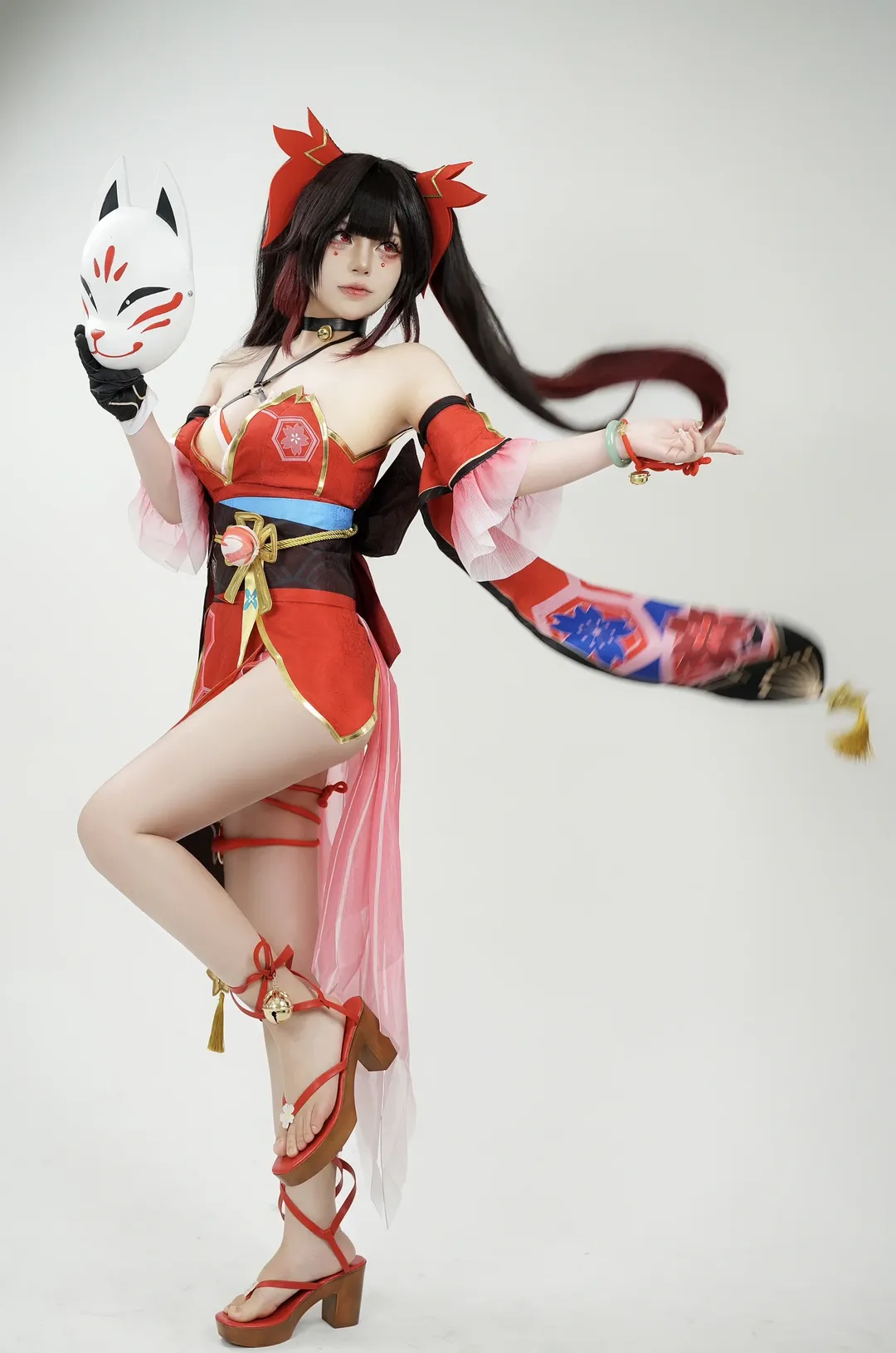 崩坏星穹铁道, 花火cos, cosplay摄影, 二次元客片, 狐面装扮