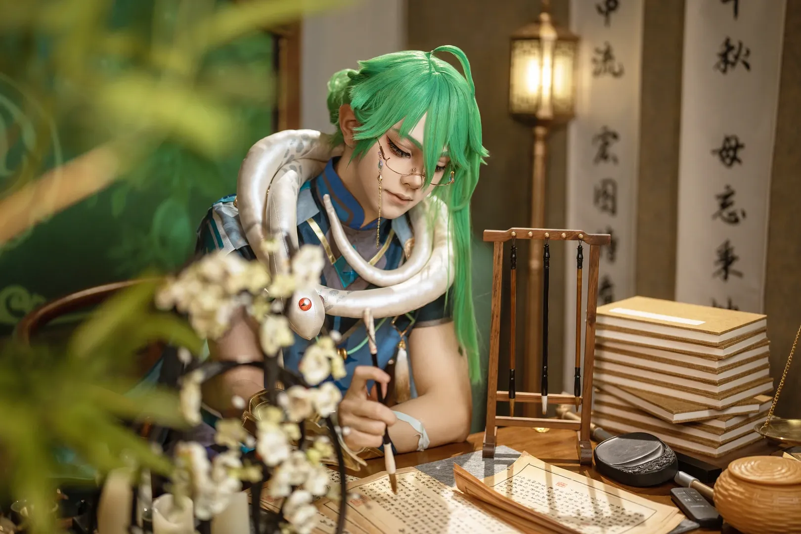 原神, コスプレ, 写真共有, 白朮コスプレ, 伝統的な中国風の趣 - 1枚目
