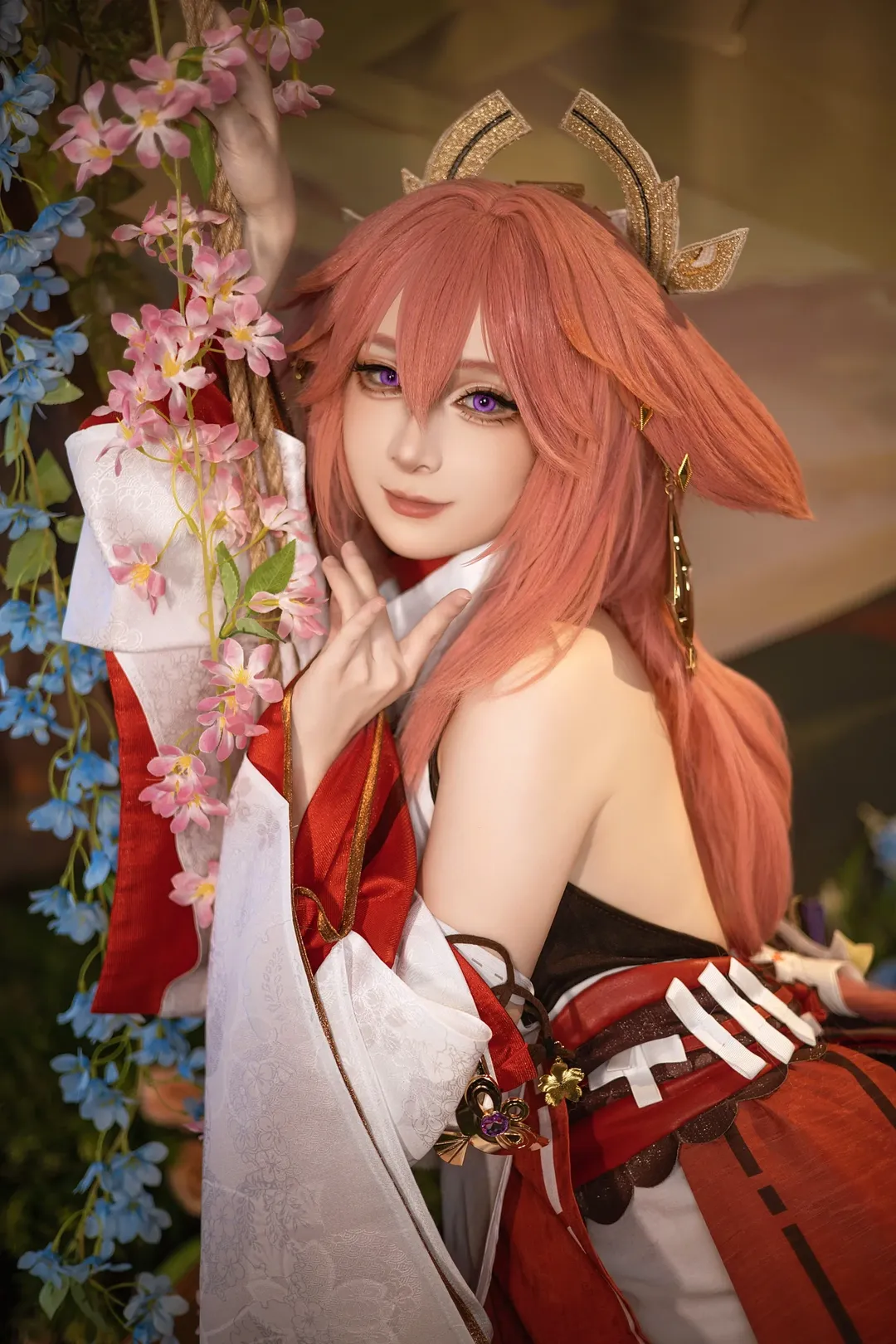 原神, 八重神子cos, Cosplay分享, 和风写真, 二次元Coser - 第3张