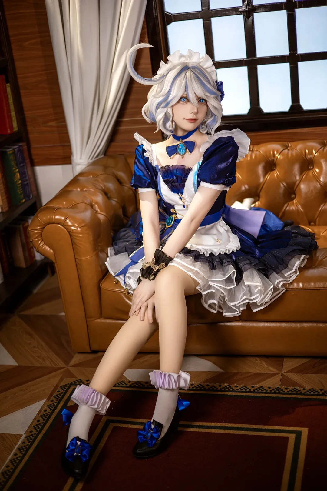 原神, cosplay, 芙宁娜cos, 女仆装, 原神cos