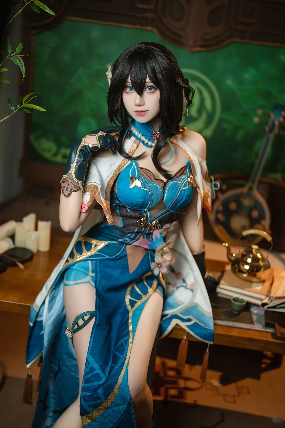 High-quality cosplay, Honkai: Star Rail, Chinese-style cosplay, Chinese style aesthetics, Ruan Mei cosplay