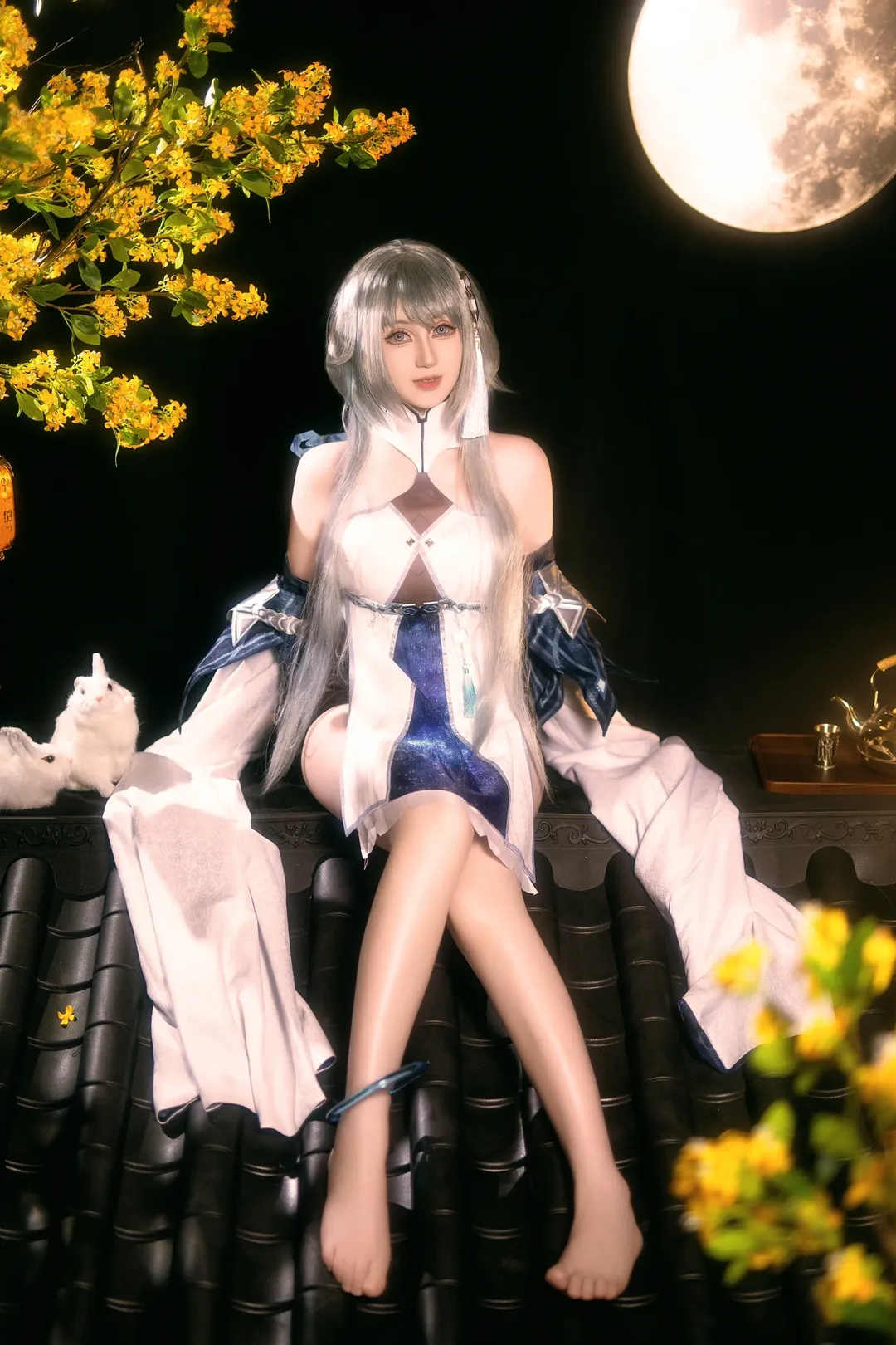 原神, 古风摄影, 夜景cos, 原神cosplay, 归终cos - 第1张