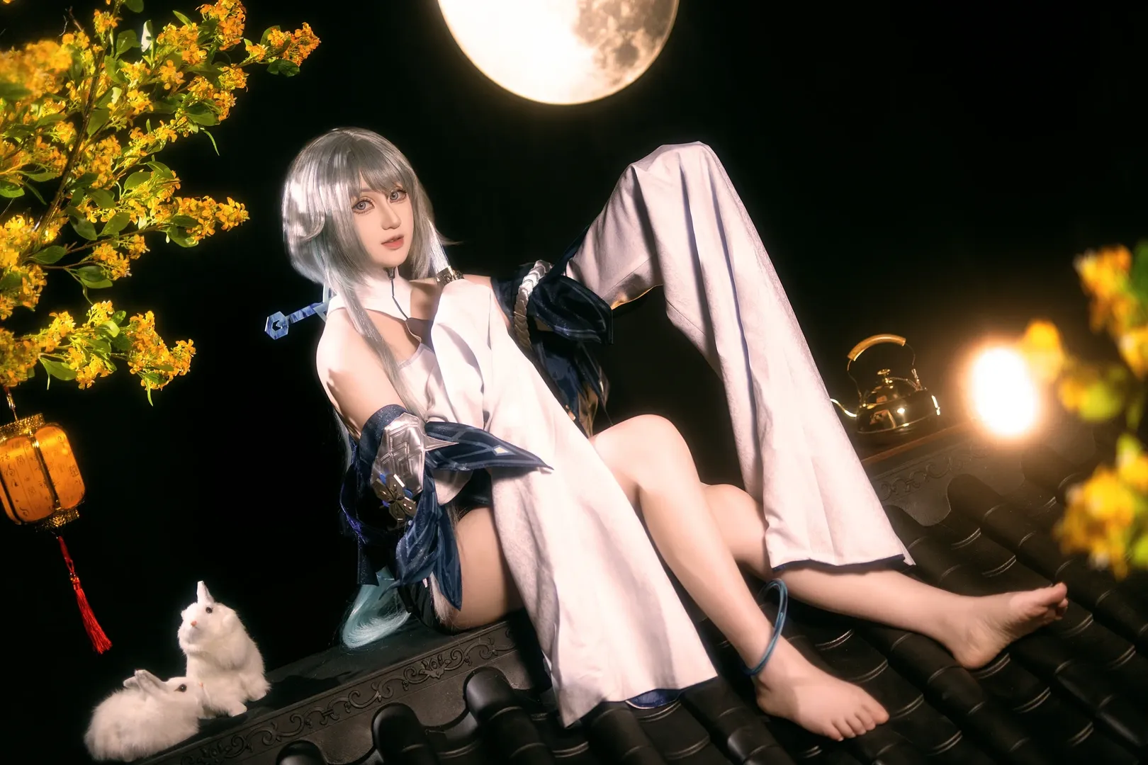 原神, 古风摄影, 夜景cos, 原神cosplay, 归终cos