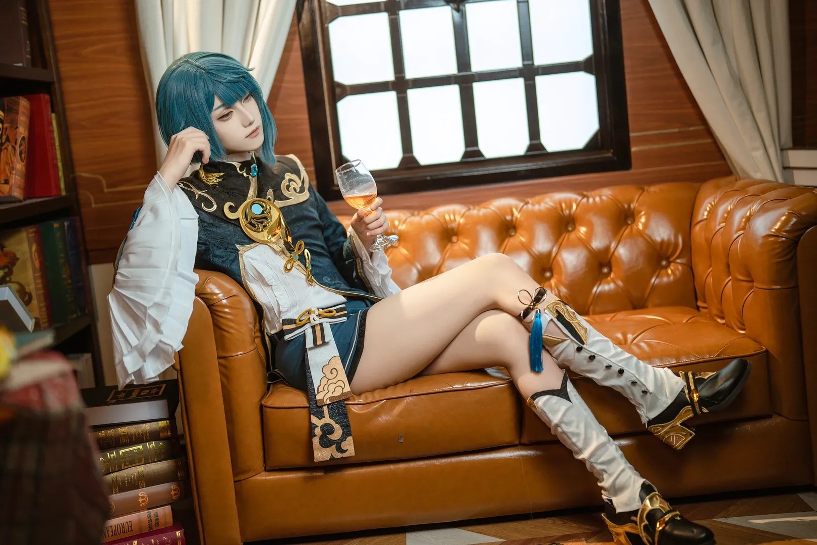 Genshin Impact, Anime-style photography, Xingqiu cosplay, Genshin Impact cosplay, Liyue boy