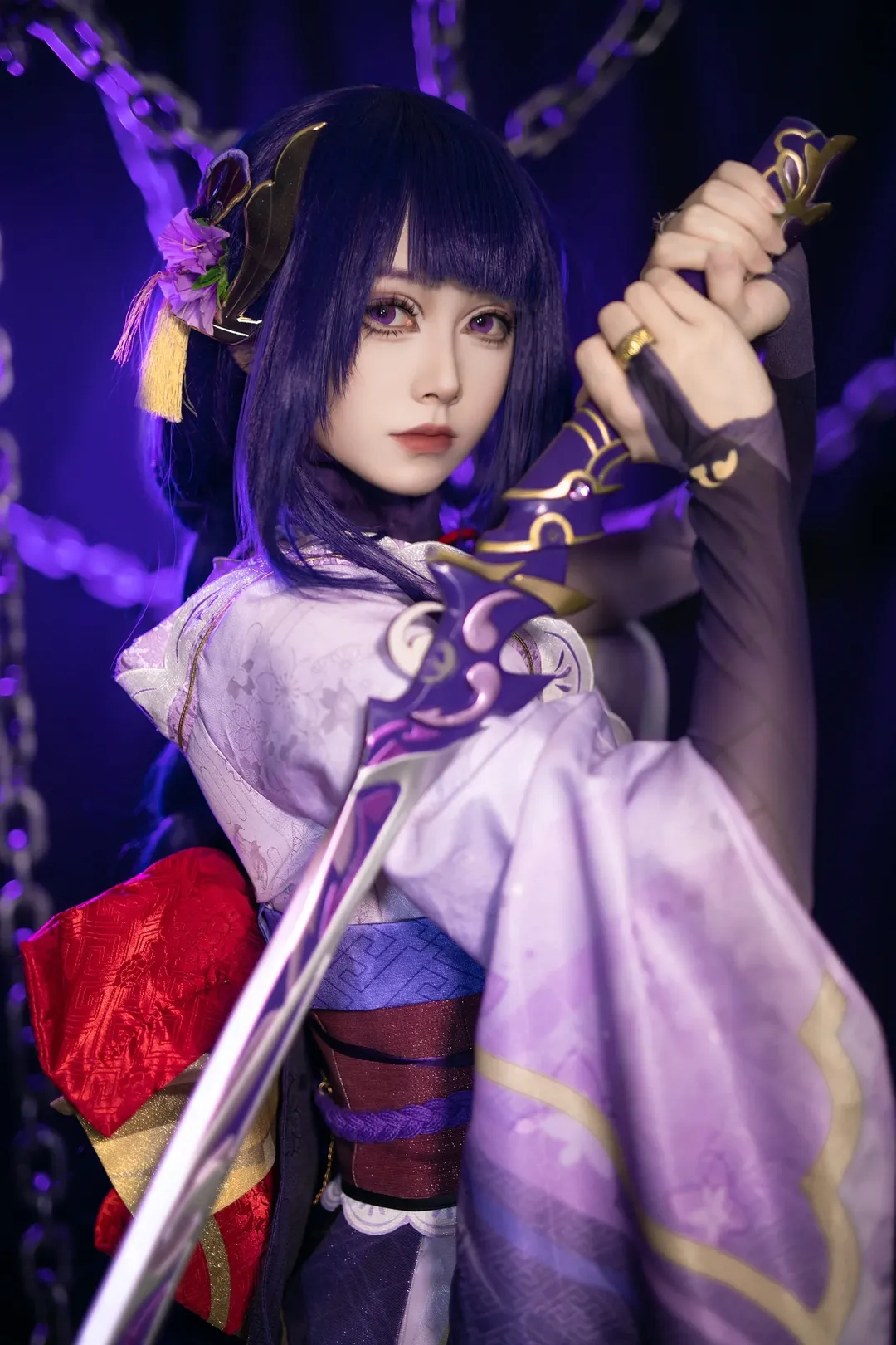 原神, 二次元少女, 原神cosplay, 雷电将军cos, 紫芸cos - 第2张