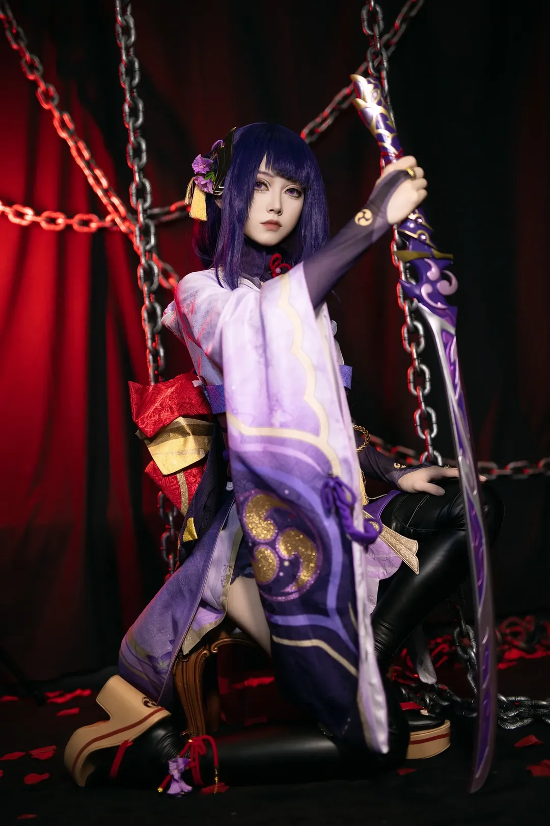 原神, 二次元少女, 原神cosplay, 雷电将军cos, 紫芸cos - 第4张