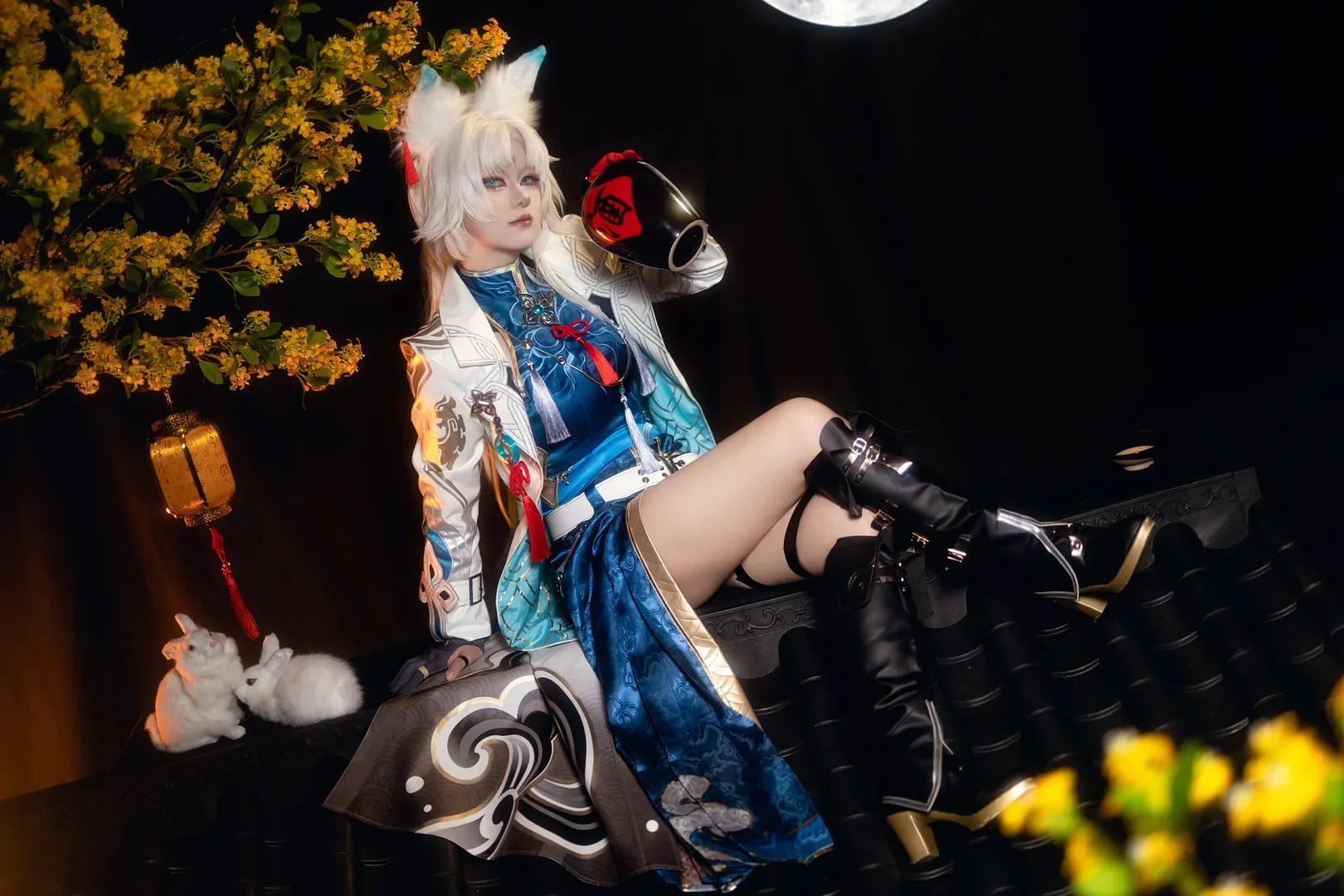 崩坏星穹铁道, 飞霄cos, 国风cos, 仙舟曜青, 白毛兽耳