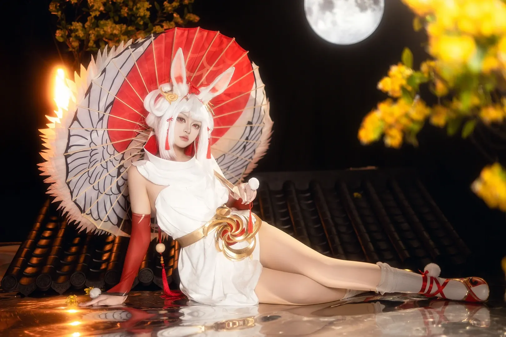 二次元摄影, 和风摄影, 公孙离cos, 夜景人像, 古风装扮 - 第1张