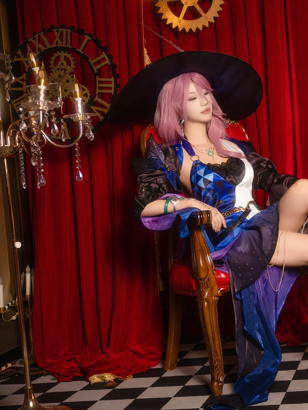 崩坏星穹铁道, 翡翠cos, cosplay摄影, 复古华丽风, 双人角色互动 - 第1张