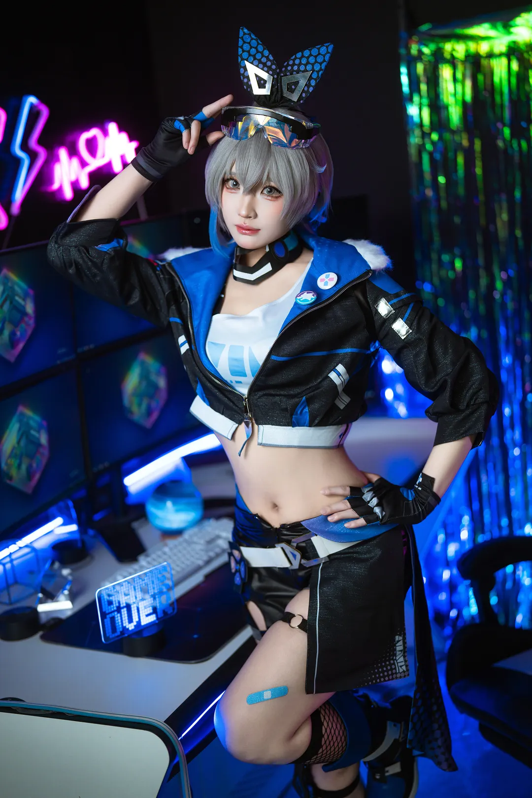 cosplay, Anime-style photography, Honkai: Star Rail, Cyberpunk, Silver Wolf cosplay