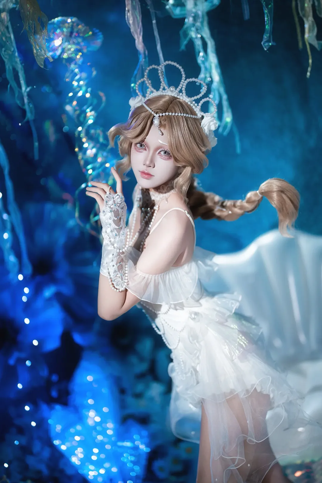 第五人格, cosplay棚拍, 反重力假发, 渔女cos, 海洋主题摄影