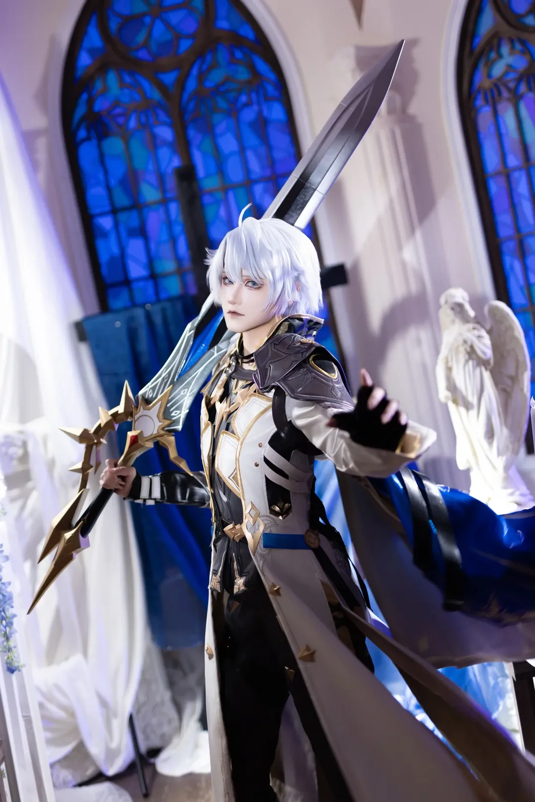 崩坏星穹铁道, cosplay道具, 二次元Coser, 教堂摄影, 白厄cos