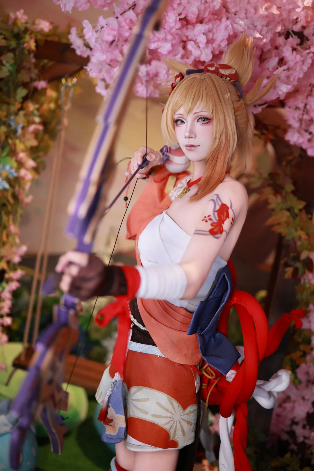 二次元, 原神, cosplay, 和风摄影, 宵宫cos - 第1张
