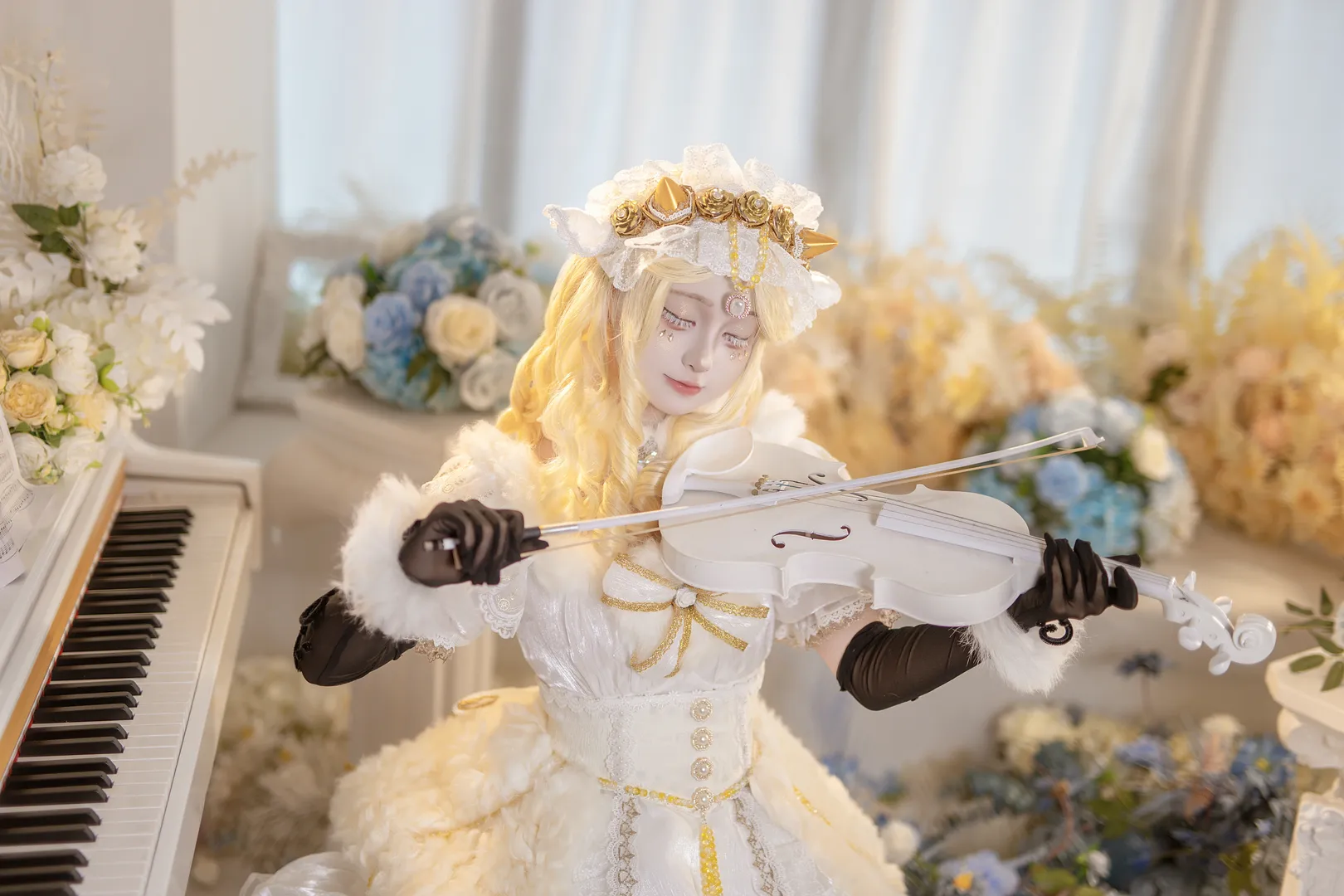 第五人格, cosplay妆造, 白色洋装, 小女孩cos, 恶之源 - 第1张