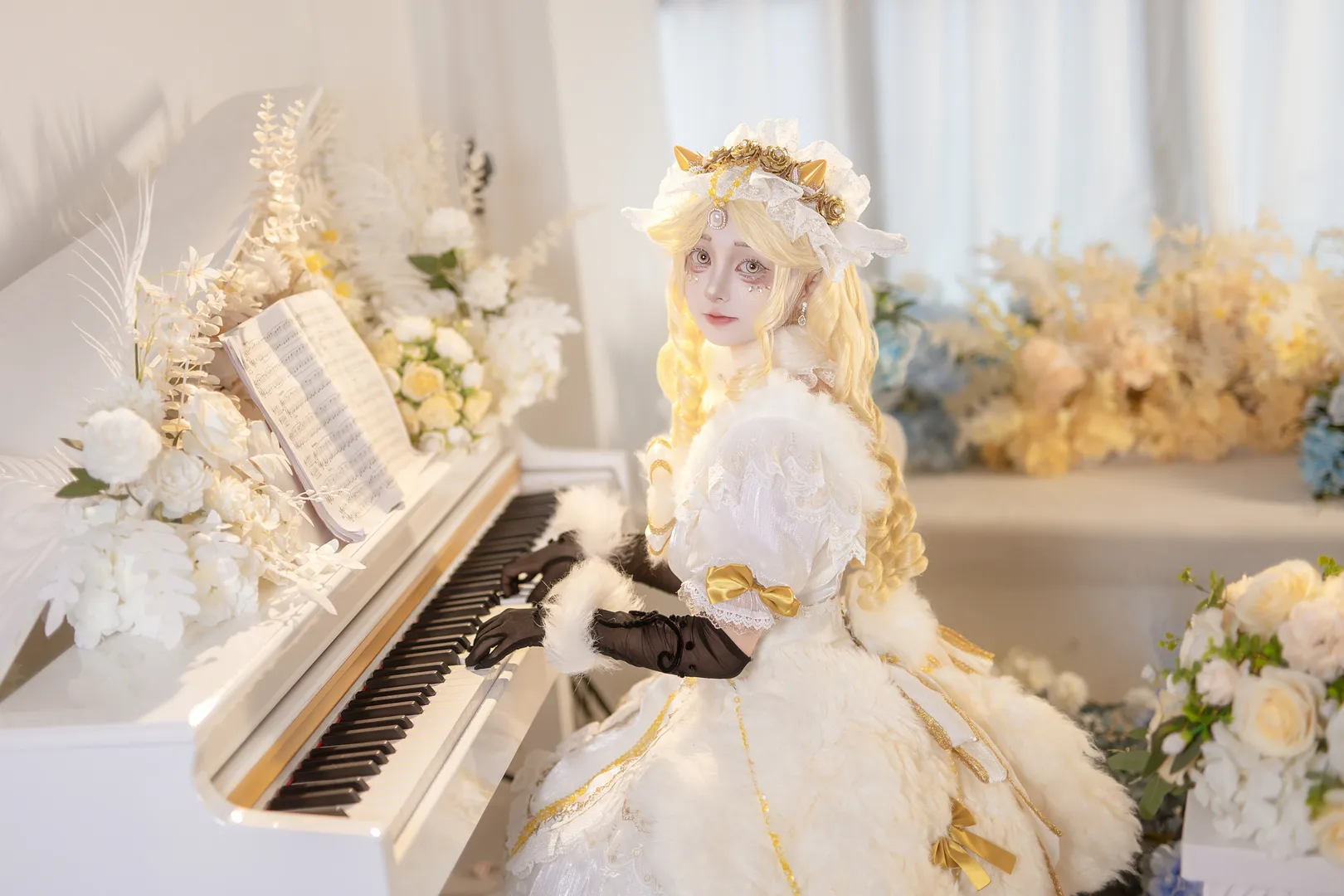 第五人格, cosplay妆造, 白色洋装, 小女孩cos, 恶之源 - 第3张