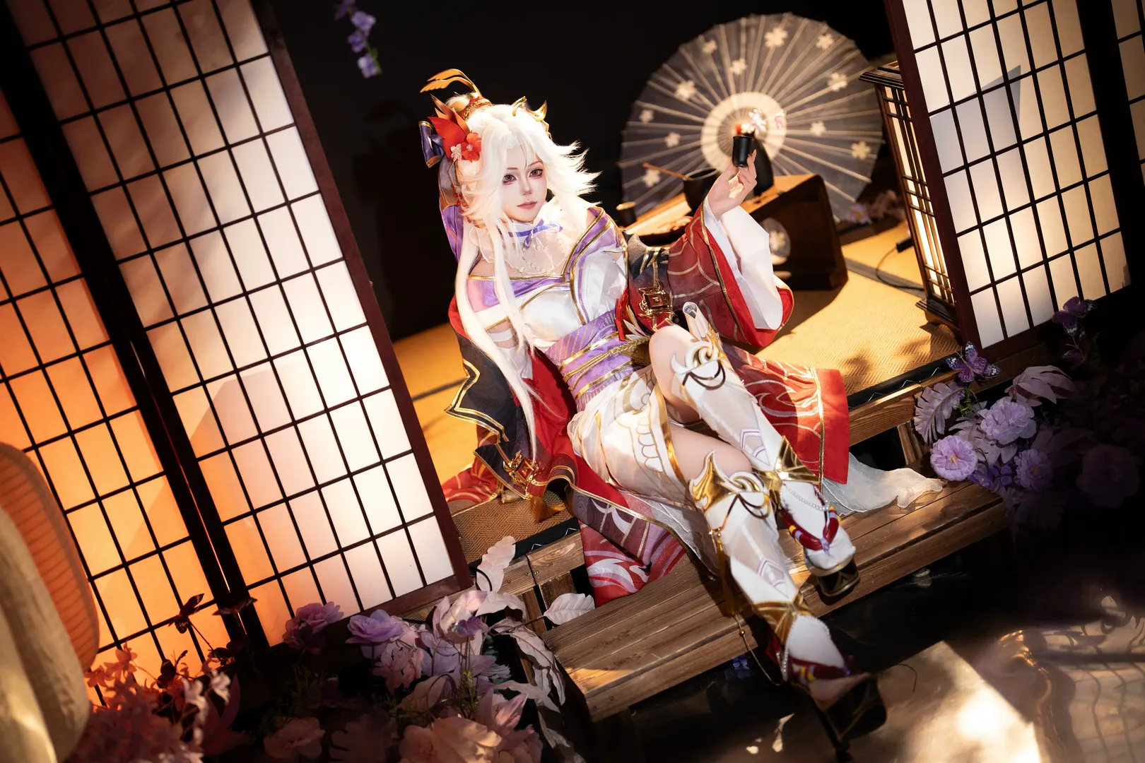王者荣耀, 不知火舞cos, cosplay摄影, 和风cosplay, 花合斗 - 第3张