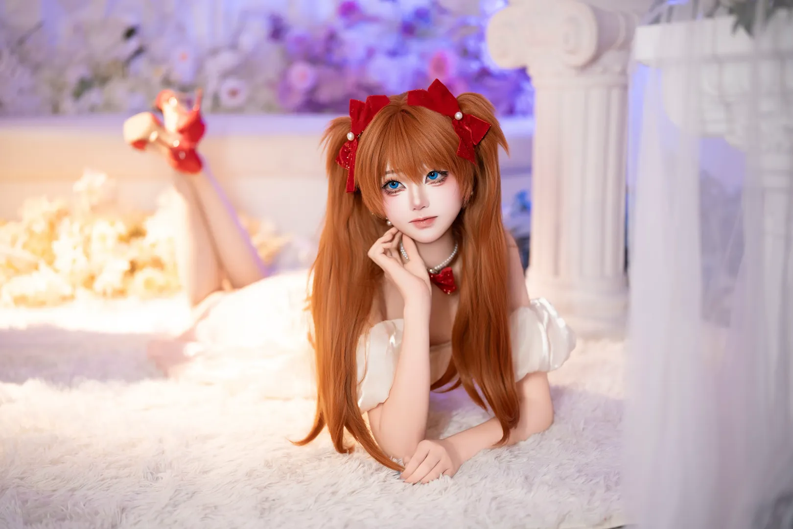 明日香cos, 新世纪福音战士, cosplay摄影, 明日香花之语, 阿芋 - 第2张