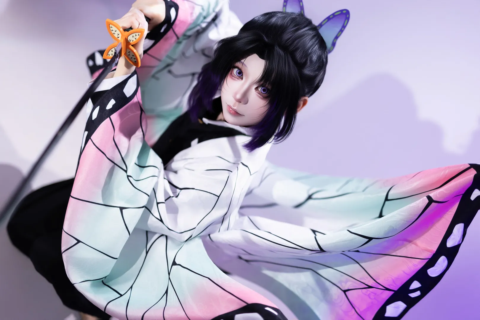 鬼滅之刃, cosplay攝影, 蝴蝶忍cos, 二次元coser, 蝶之呼吸