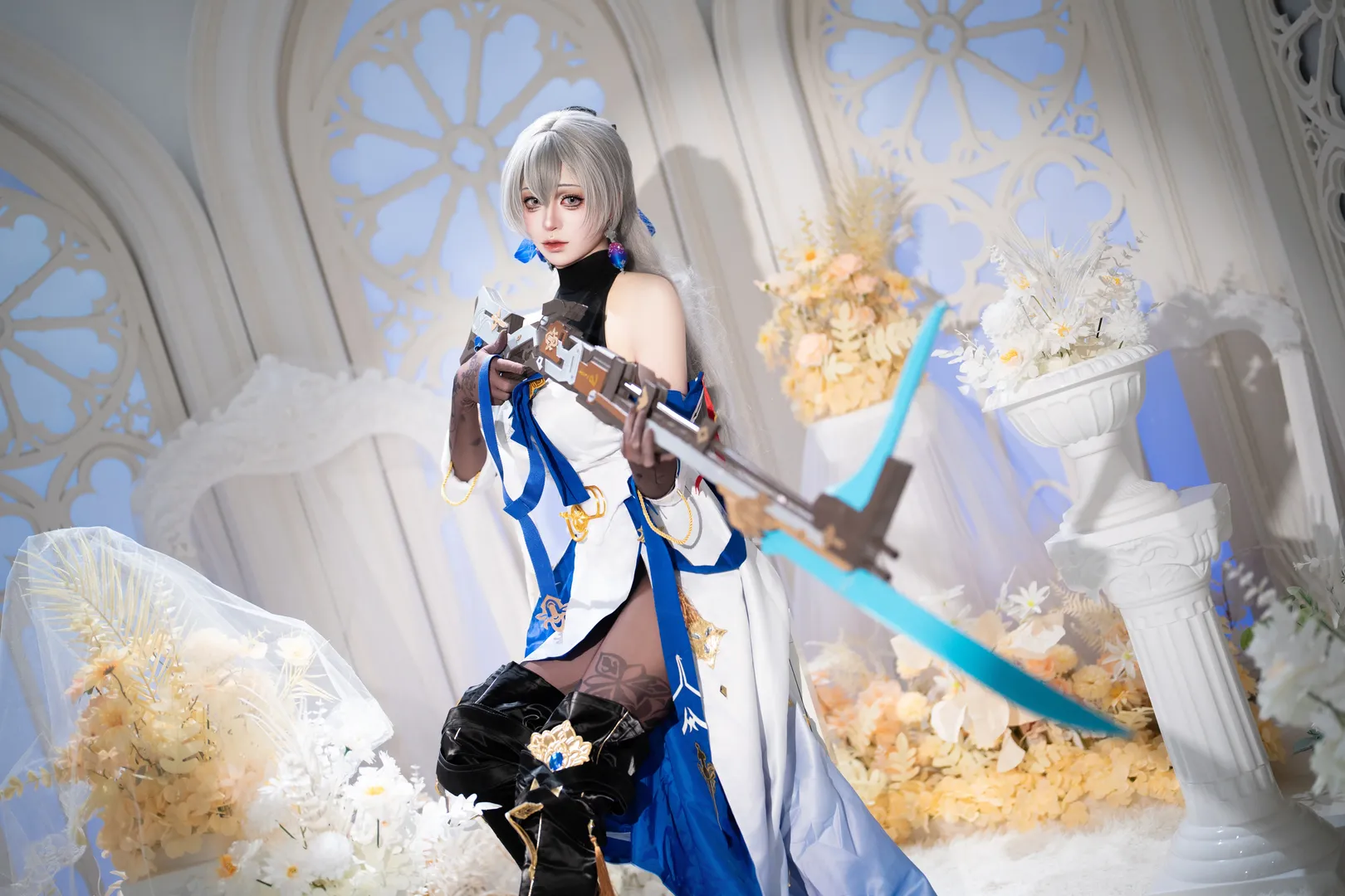 崩坏星穹铁道, 布洛妮娅cos, cosplay摄影, 贝洛伯格, 银发穿搭 - 第2张