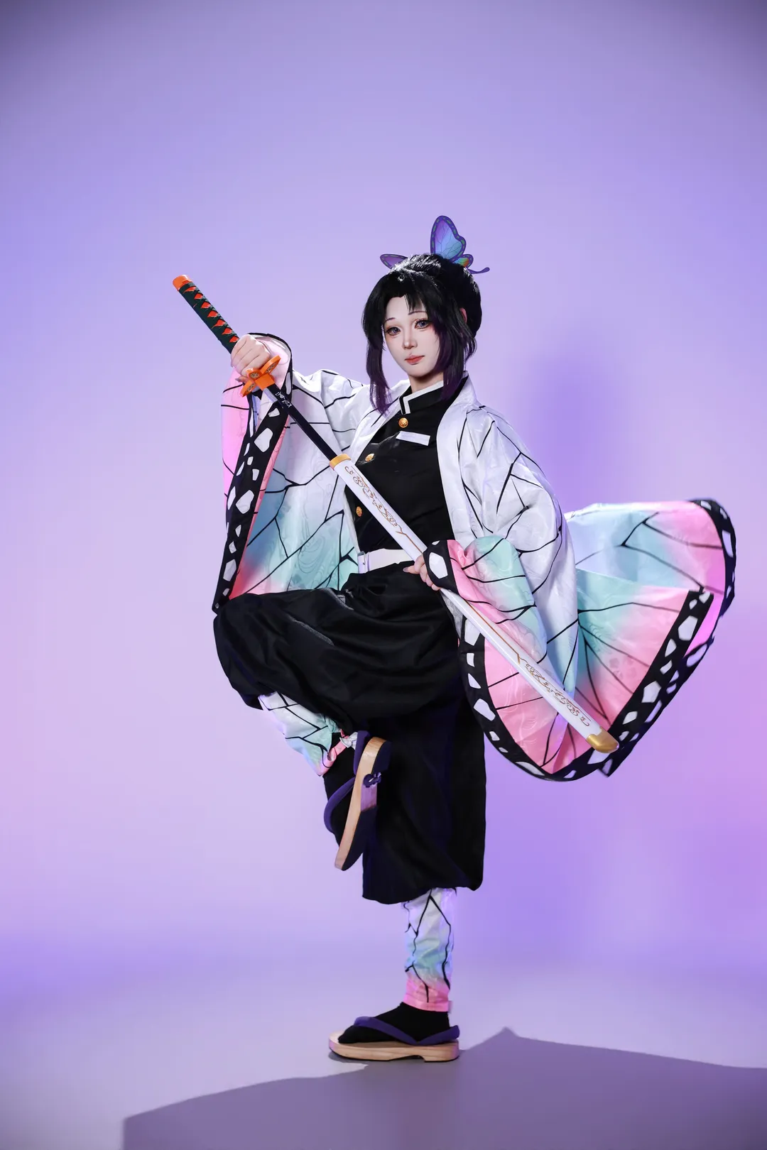 鬼滅之刃, 蝴蝶忍cos, 動漫角色扮演, 日輪刀, 甘露寺蜜璃