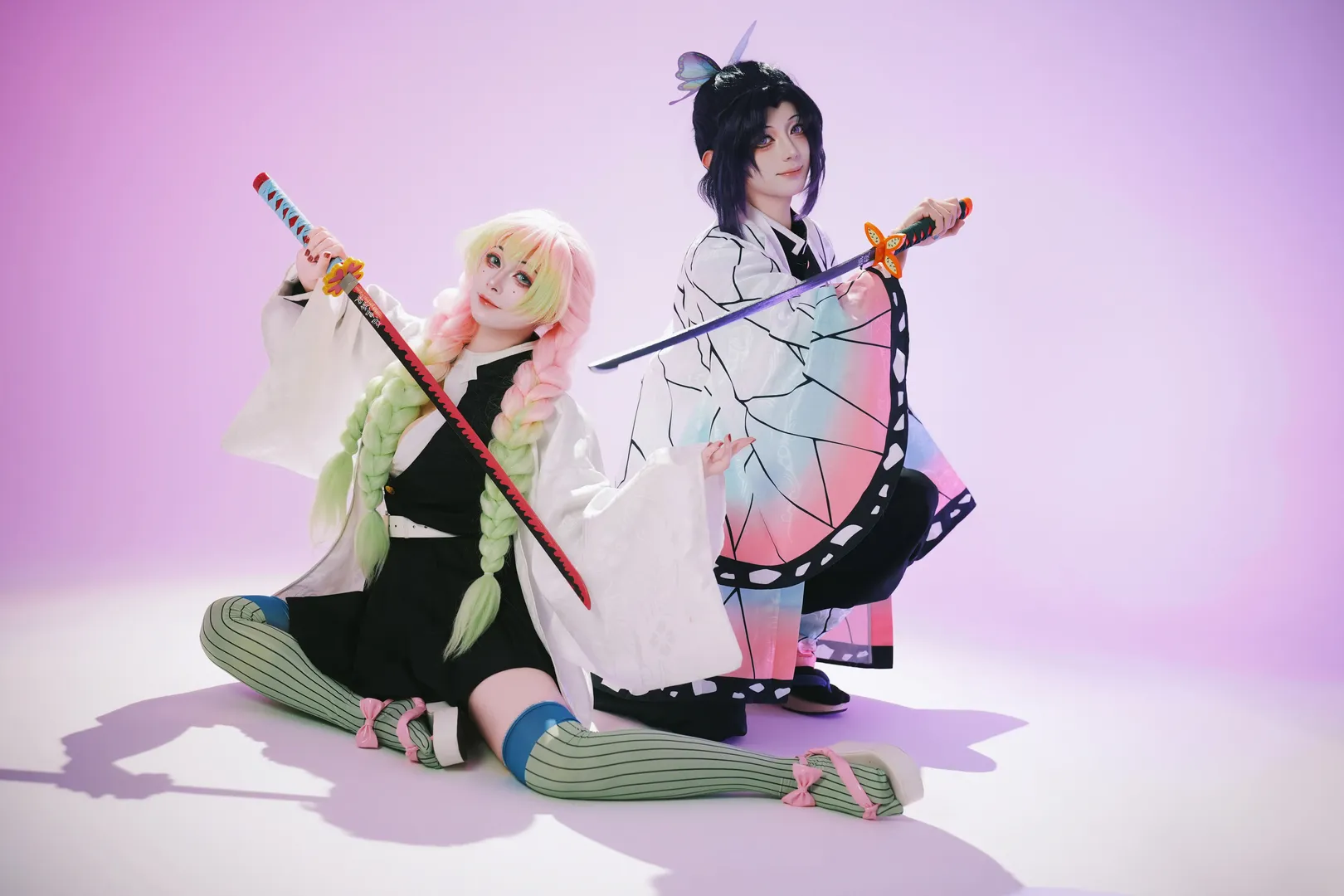 鬼灭之刃, 甘露寺蜜璃cos, 蝴蝶忍cos, 双人cosplay, 动漫角色扮演 - 第3张