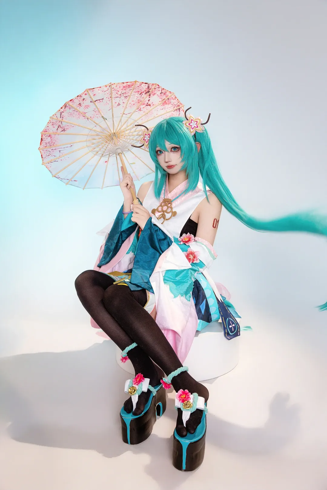初音未來cos, 和風裝扮, cosplay攝影, 雙馬尾, 陰陽師 - 第4張
