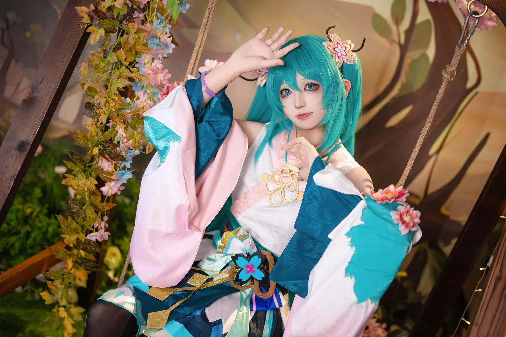 初音未來cos, 和風裝扮, cosplay攝影, 雙馬尾, 陰陽師 - 第5張
