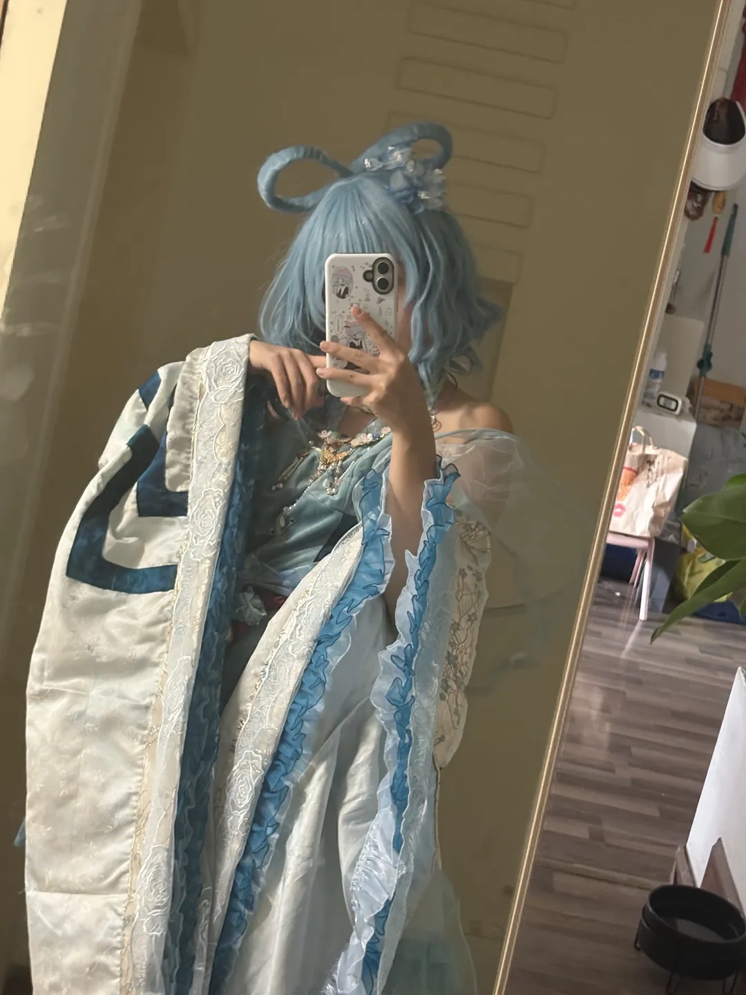 東方Project, 霍青娥コスプレ, 二次設定, コスプレ日常, アニメイベントでの試着 - 1枚目