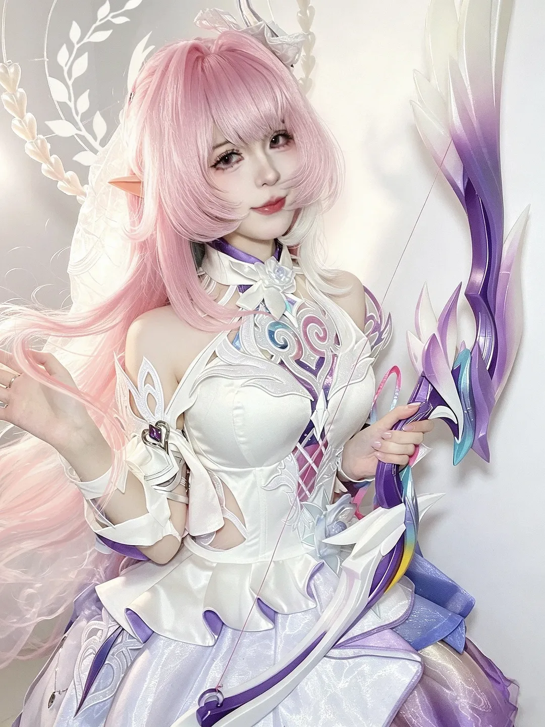 昔涟cos, 崩坏星穹铁道, Cosplay摄影, 粉色假发, 精灵耳cos