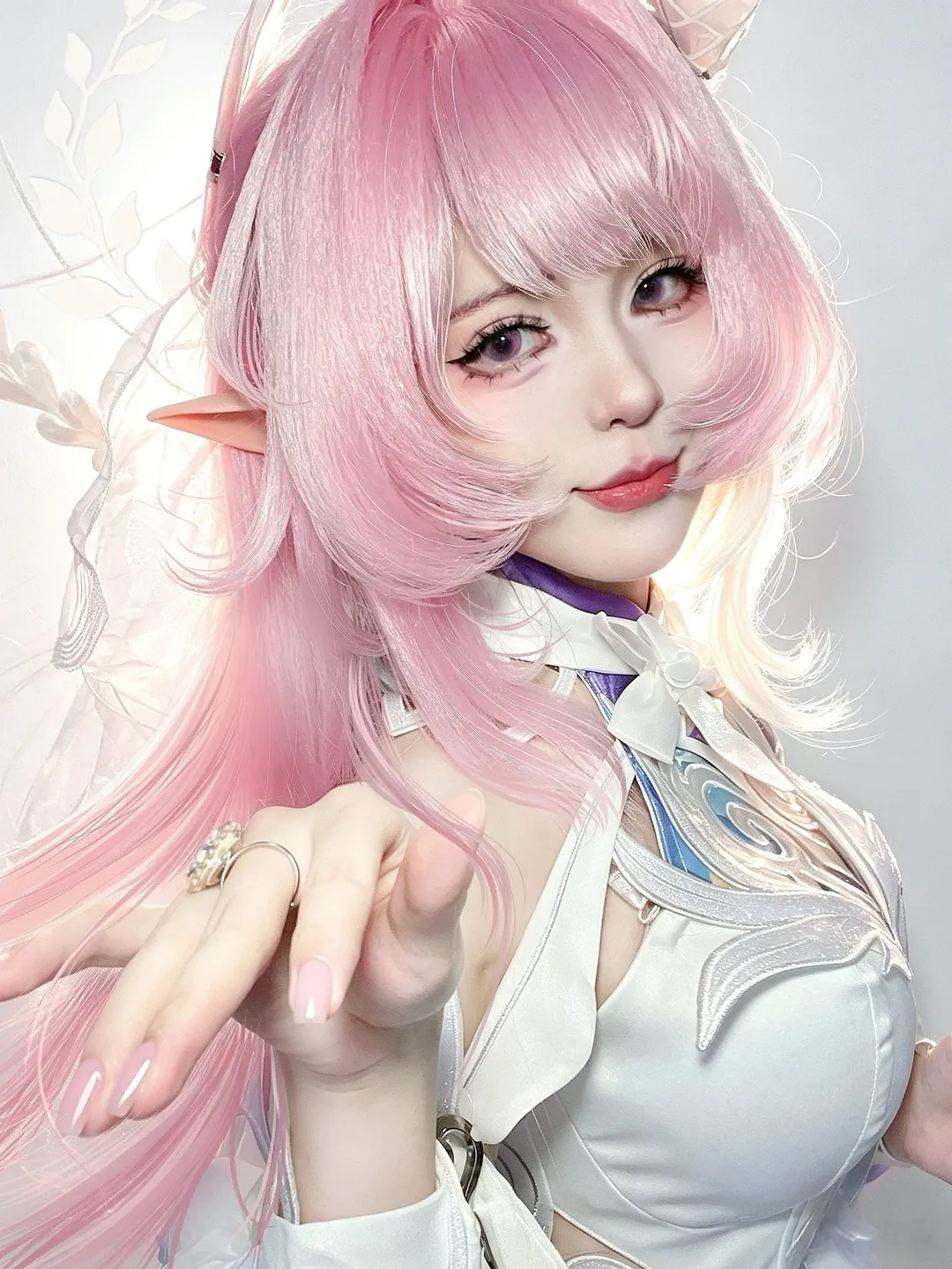 昔涟cos, 崩坏星穹铁道, Cosplay摄影, 粉色假发, 精灵耳cos - 第2张
